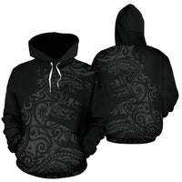 Hoodie Polynesian Tattoo Grey Unisex Grey - Polynesian Pride