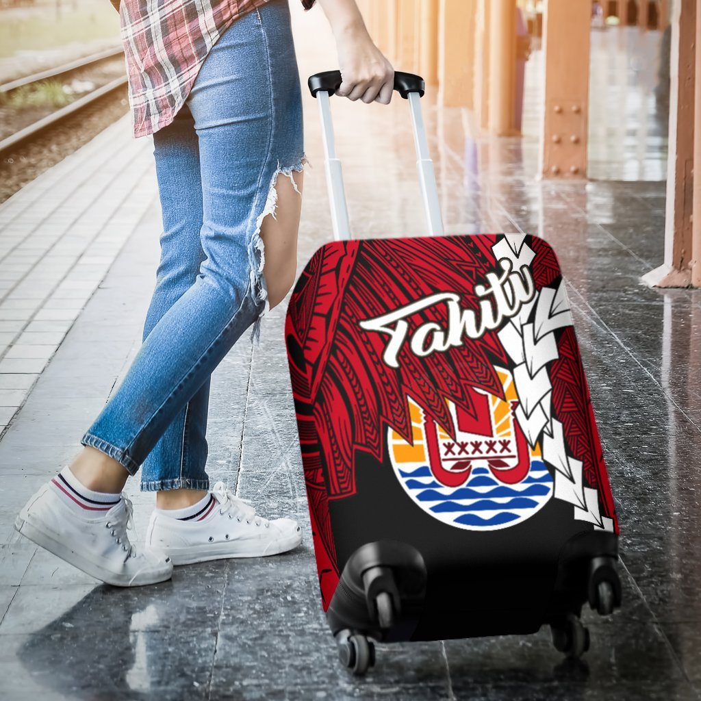 Tahiti Polynesian Luggage Covers - Tribal Wave Tattoo Flag Style - Polynesian Pride