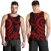 Pohnpei Micronesian Men Tank Top - Red Tentacle Turtle - Polynesian Pride