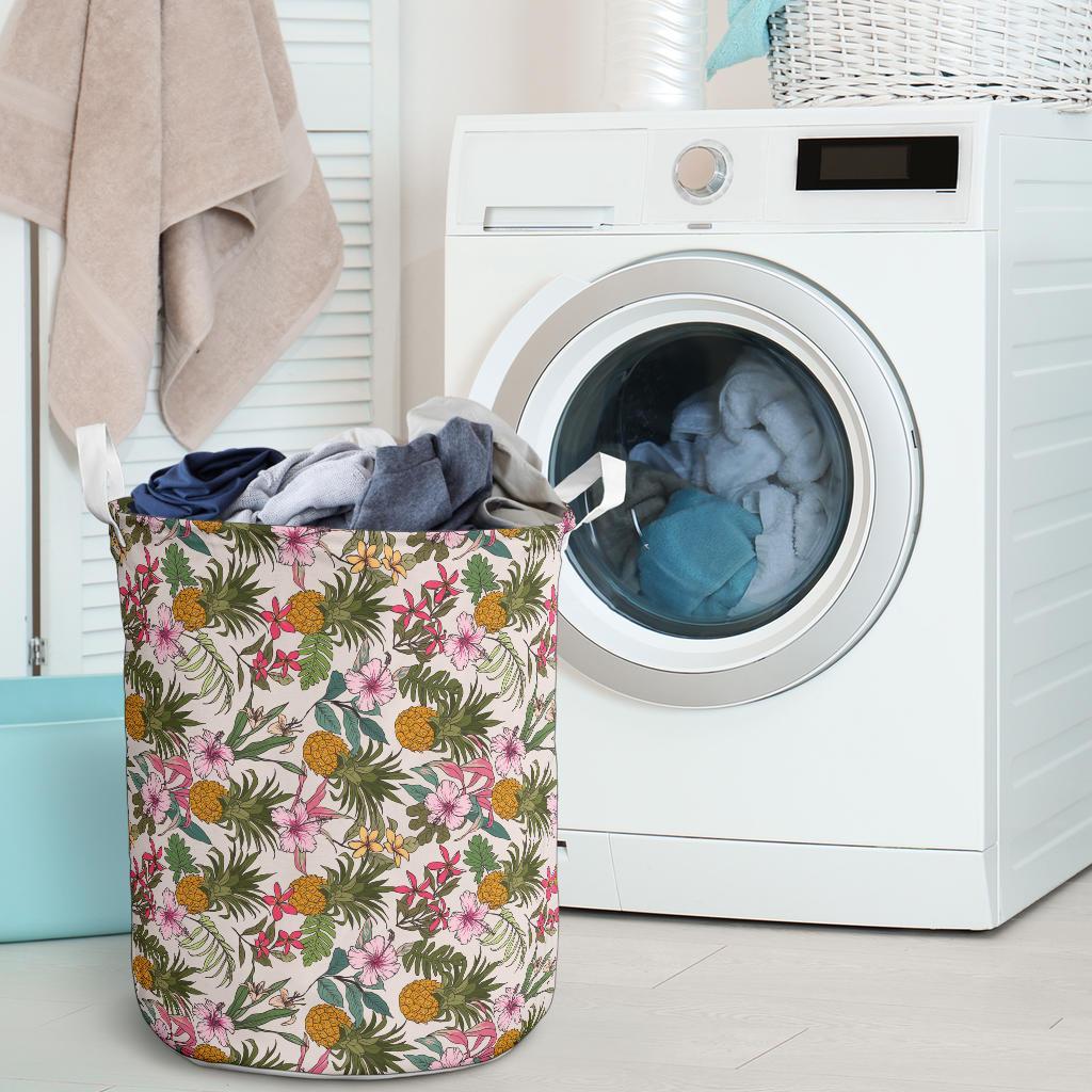 Tropical Pineaapple Hawaii Laundry Basket AH - Polynesian Pride