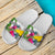 Tokelau Custom Personalised Slide Sandals White - Turtle Plumeria Banana Leaf - Polynesian Pride