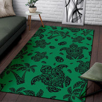 Hawaii Area Rug Polynesian Turtle Palm And Sea Pebbles AH - Polynesian Pride