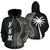 Federated States of Micronesian Polynesian Zip up Hoodie Coconut Tree Black Unisex Black - Polynesian Pride
