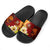 Fiji Custom Personalised Slide Sandals - Tribal Tuna Fish Black - Polynesian Pride