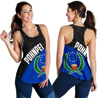 Pohnpei Women's Racerback Tank Coat Of Arms Th5 - Polynesian Pride