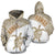 Hawaii Zip up Hoodie Hawaii Turtle Mermaid Polynesian Tattoo White Gold Version Unisex White & Gold - Polynesian Pride