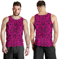 Polynesian Kakau Turtle Pink Hawaii Men's Tank Top - Polynesian Pride