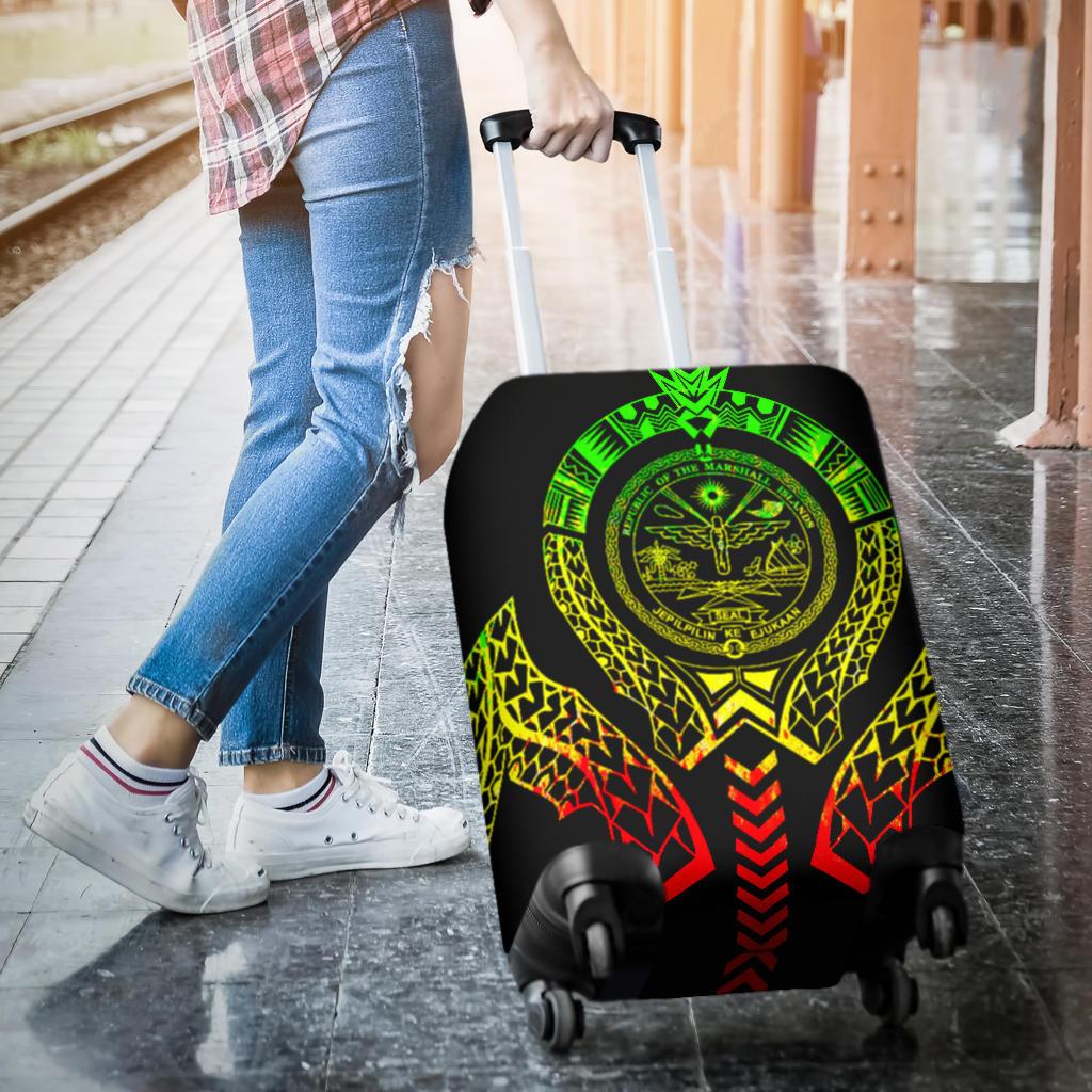 Marshall Islands Luggage Cover - Polynesian Tribal Reggae - Polynesian Pride