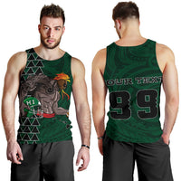 Kakau Hawaii Warrior Football Men's Tank Top AH Green - Polynesian Pride