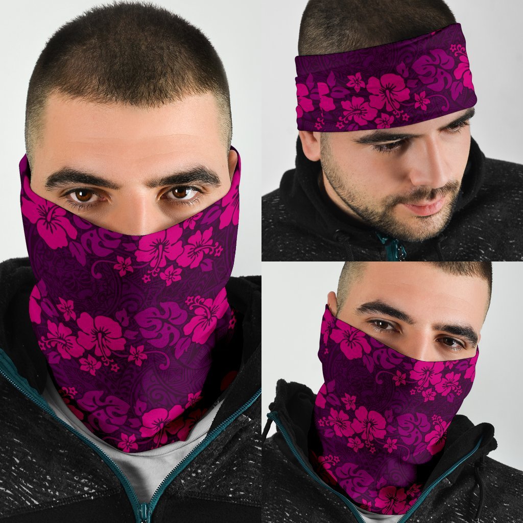Hawaii Hibiscus Pattern Bandana Pink - Polynesian Pride