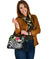 Tahiti Polynesian Shoulder Handbag - Summer Plumeria (Black) - Polynesian Pride