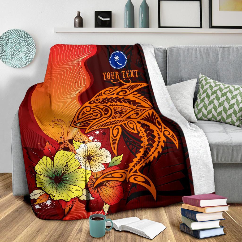 Chuuk Custom Personalised Premium Blankets - Tribal Tuna Fish - Polynesian Pride