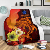 Chuuk Custom Personalised Premium Blankets - Tribal Tuna Fish - Polynesian Pride