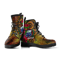 Samoa Polynesian Leather Boots - Hibiscus Vintage - Polynesian Pride
