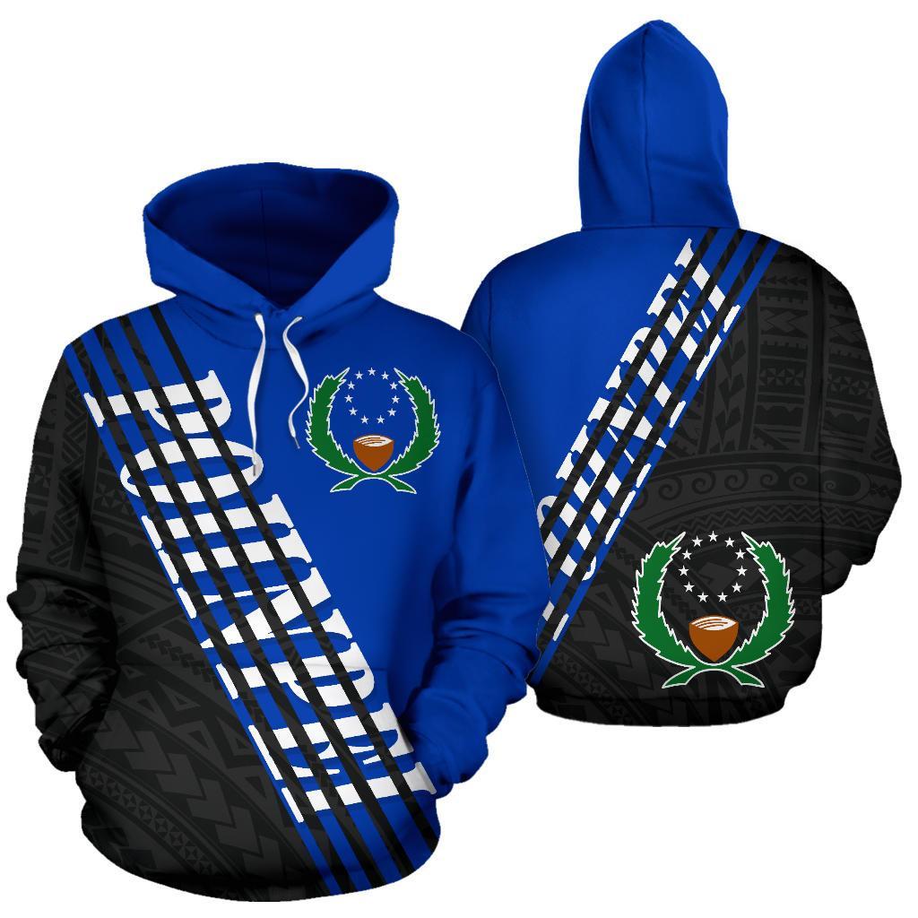 Pohnpei Polynesian Hoodie Pohnpei Flag Unisex White - Polynesian Pride
