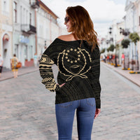 Pohnpei in My Heart Tattoo Style Off Shoulder Sweater A7 - Polynesian Pride