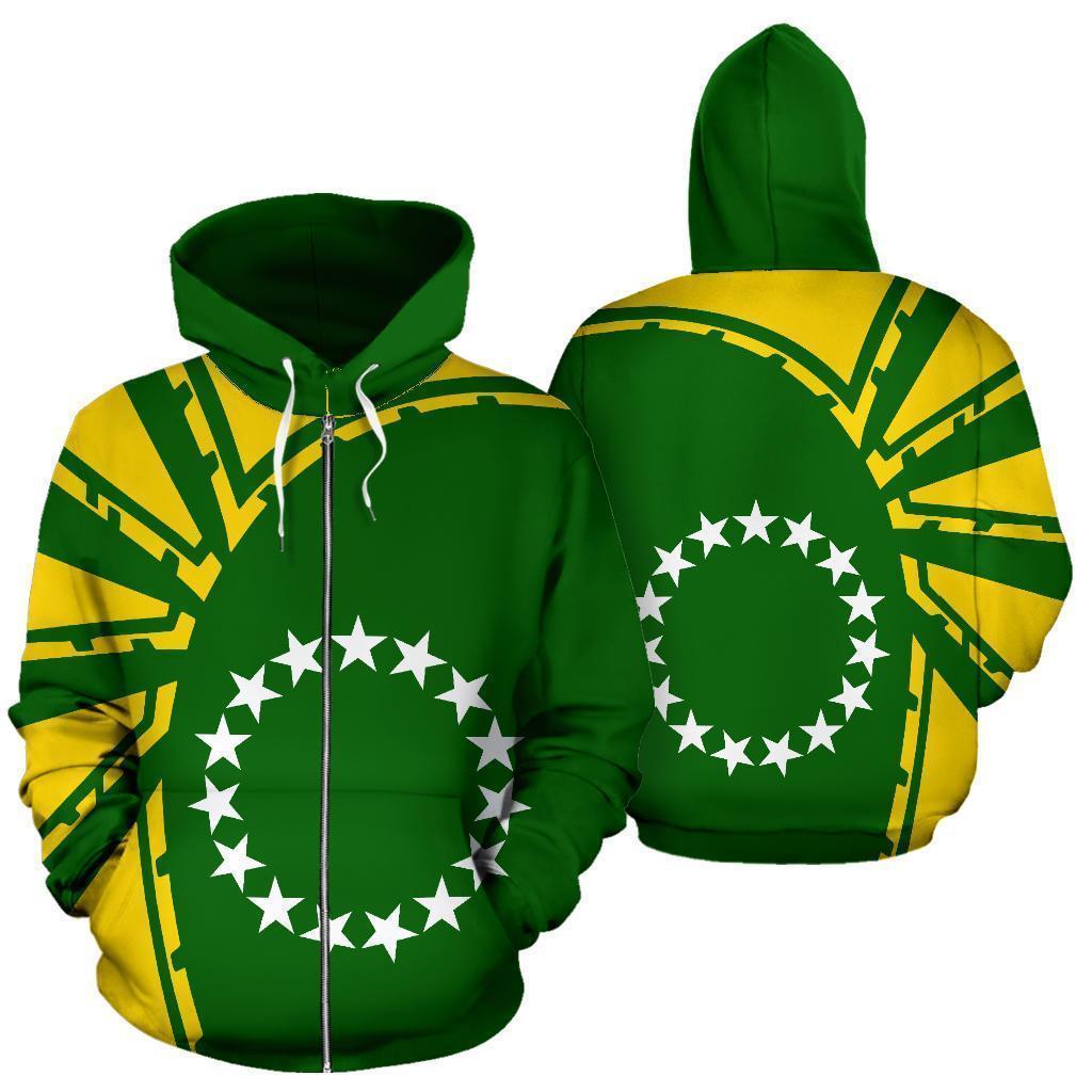 Cook Island Zip Hoodie Premium Style - Polynesian Pride