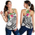 Guam Polynesian Women's Racerback Tank - Summer Plumeria (White) - Polynesian Pride