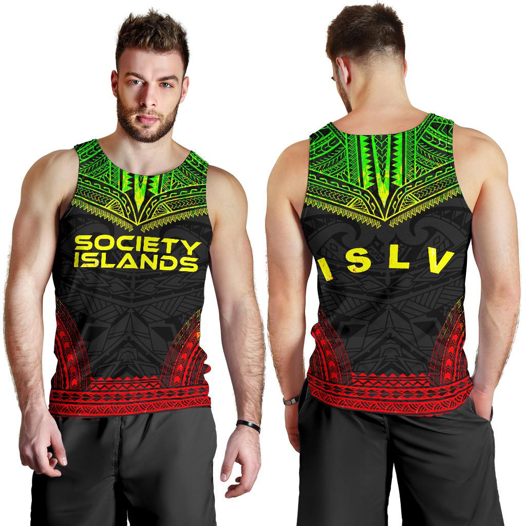 Society Islands Men's Tank Top - Polynesian Chief Reggae Version - Polynesian Pride