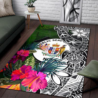 Niue Area Rug - Turtle Plumeria Banana Leaf - Polynesian Pride