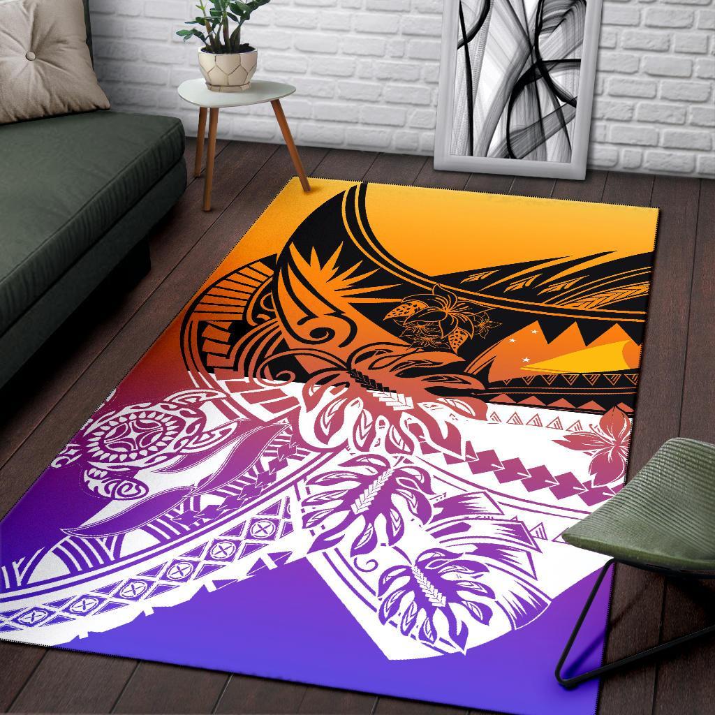 Tokelau Area Rug - Tribal Jungle Pattern - Polynesian Pride