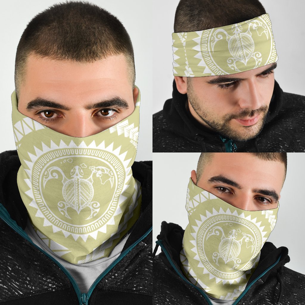 Hawaiian Turtle Map Beige Bandana 3 - Pack - Polynesian Pride