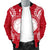 Northern Mariana Islands Polynesian Men's Bomber Jacket Map Red White - Polynesian Pride