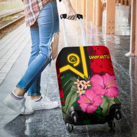 Vanuatu Luggage Covers - Vanuatu Flag with Hibiscus - Polynesian Pride