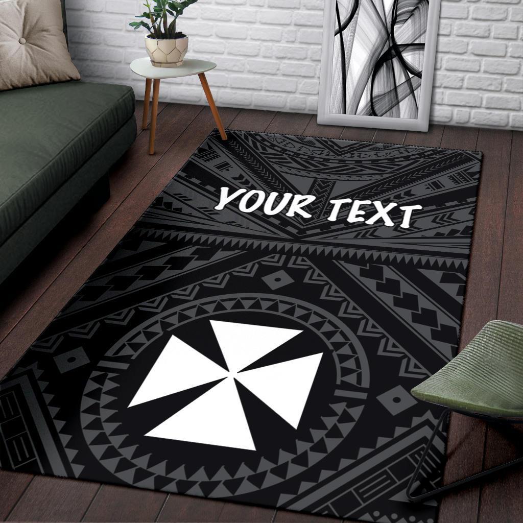 Wallis and Futuna Personalised Area Rug - Wallis and Futuna Seal With Polynesian Tattoo Style - Polynesian Pride