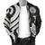 American Samoa Men's Bomber Jacket - White Tentacle Turtle - Polynesian Pride