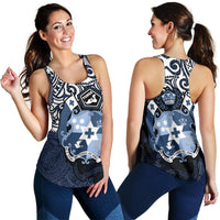 Tonga Polynesian Women's Racerback Tank - Tongan Pride (Blue) - Polynesian Pride