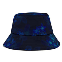 Northern Mariana Islands Polynesian Bucket Hat - Blue Turtle Hibiscus - Polynesian Pride