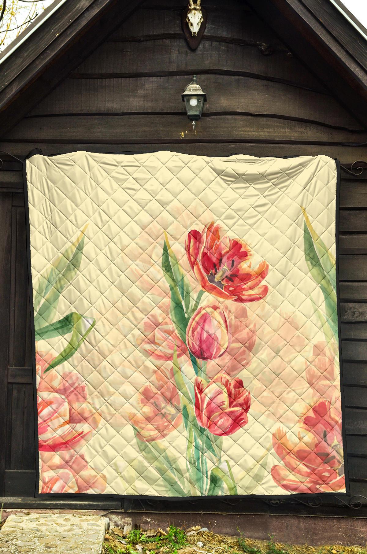 Beautiful Flower Premium Quilt - Polynesian Pride