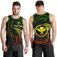 Polynesian Hawaii Custom Personalised Men's Tank Top - Reggae Tribal Wave Reggae - Polynesian Pride