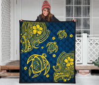 Hawaii Turtle Polynesian Premium Quilt - Kala Style - Polynesian Pride
