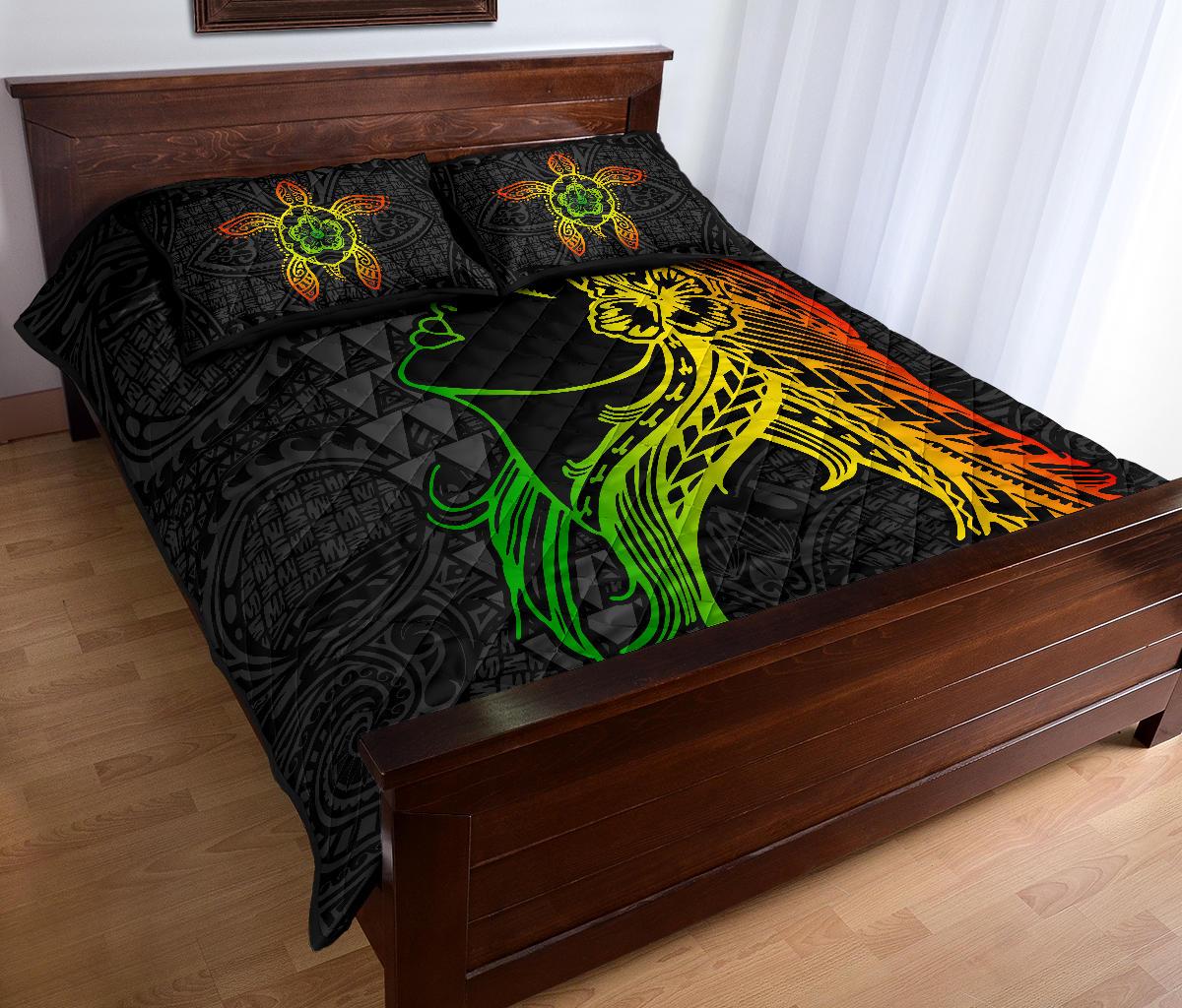 Hula Girl Quilt Bed Set - Polynesian Pride
