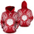 Northern Mariana Islands Polynesian ll Over Hoodie Map Red White Unisex Red nd White - Polynesian Pride
