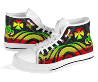 Wallis and Futuna High Top Canvas Shoes - Reggae Tentacle Turtle - Polynesian Pride