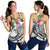 Papua New Guinea Polynesian Women's Racerback Tank - Summer Plumeria (White) - Polynesian Pride
