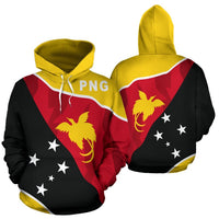 Papua New Guinea Hoodie Papua New Guinea Flag Unisex Black - Polynesian Pride