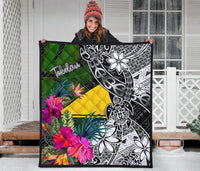 Tokelau Premium Quilt - Turtle Plumeria Banana Leaf - Polynesian Pride