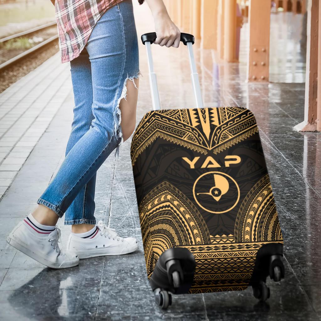 Yap Polynesian Chief Luggage Cover - Gold Version - Polynesian Pride