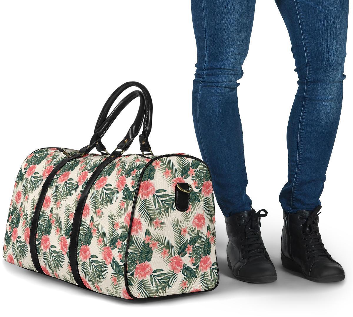 Hibiscus Plumeria Tropical Red Hawaii Travel Bag - Polynesian Pride