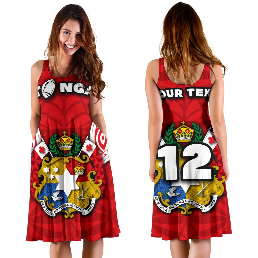 Tonga Rugby Women's Dress Royal Style - Polynesian Pride