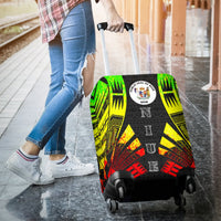 Niue Luggage Cover - Polynesian Tattoo Reggae - Polynesian Pride