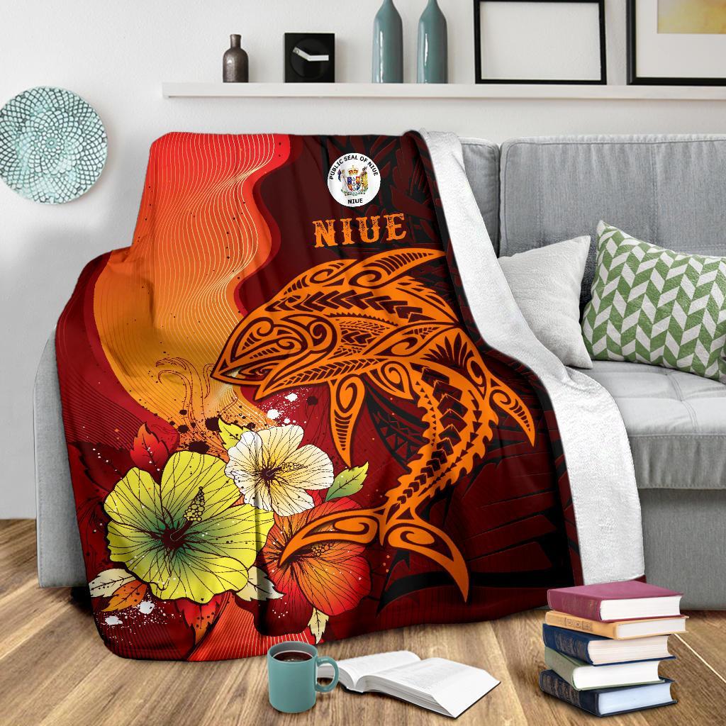Niue Premium Blankets - Tribal Tuna Fish - Polynesian Pride