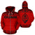 Guam All Over Zip up Hoodie Polynesian Red and Black Unisex Red And Black - Polynesian Pride