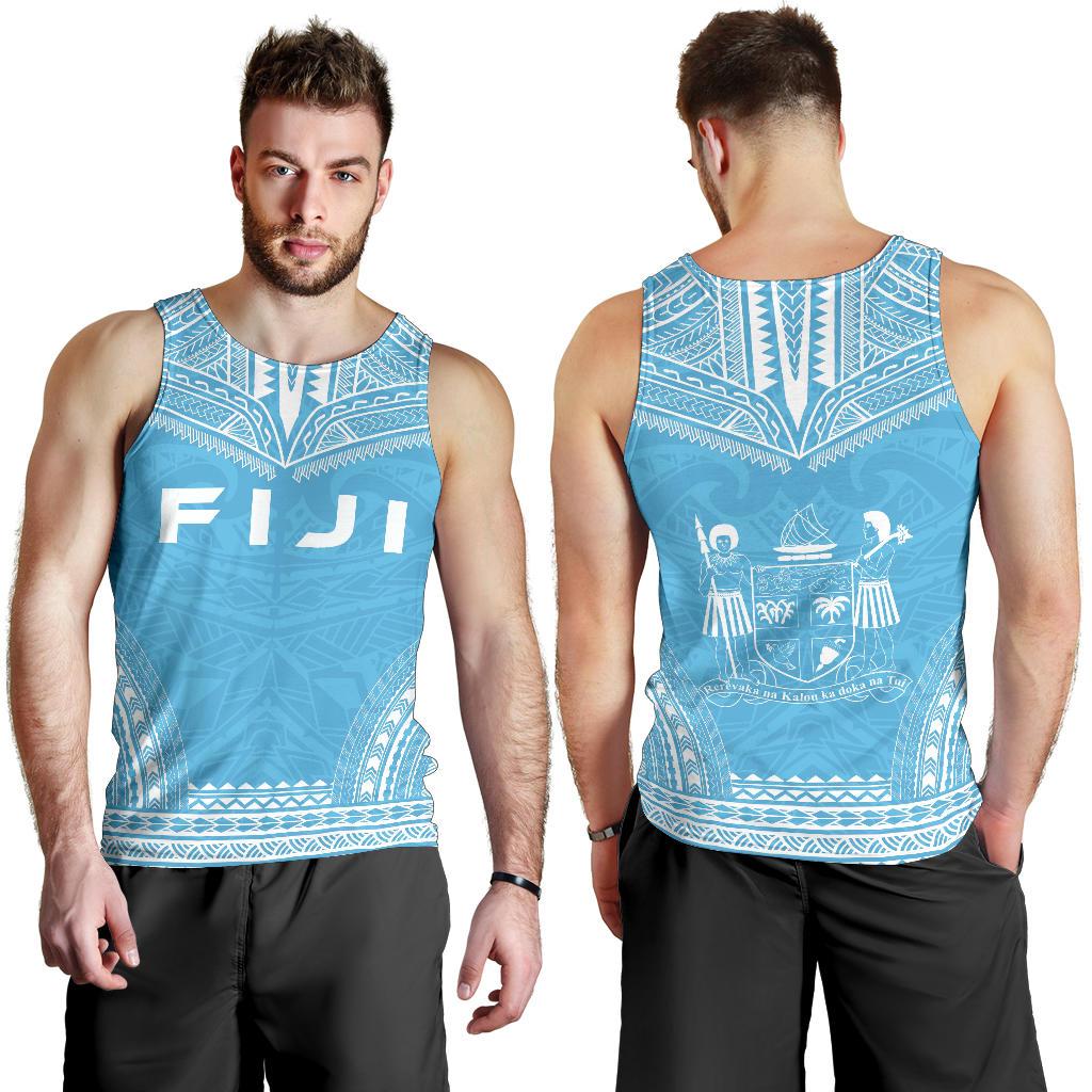 Fiji Men's Tank Top - Polynesian Chief Flag Version - Polynesian Pride