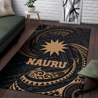 Nauru Polynesian Area Rug - Gold Tribal Wave - Polynesian Pride