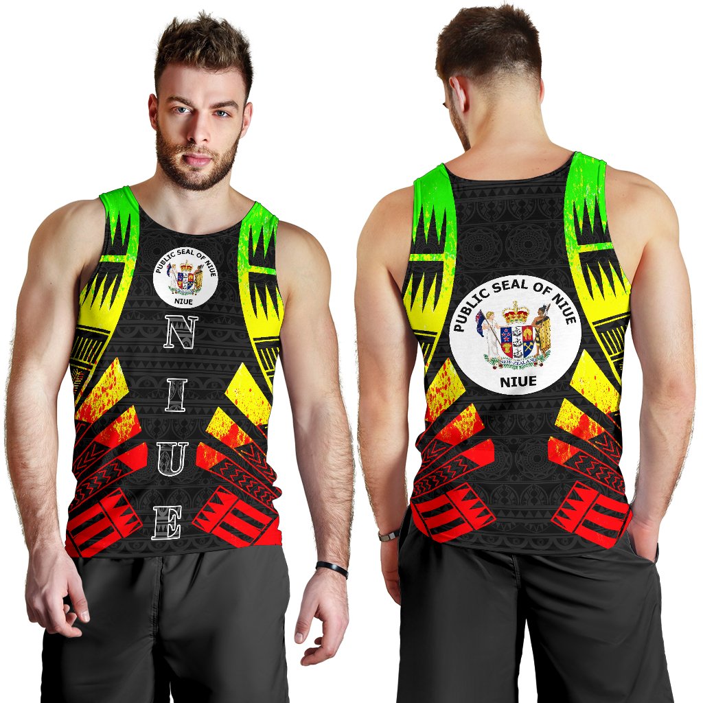 Niue Men Tank Top - Polynesian Tattoo Reggae - Polynesian Pride